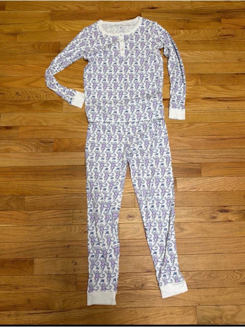 Roller Rabbit Kids White and Purple Floral Pajama Set